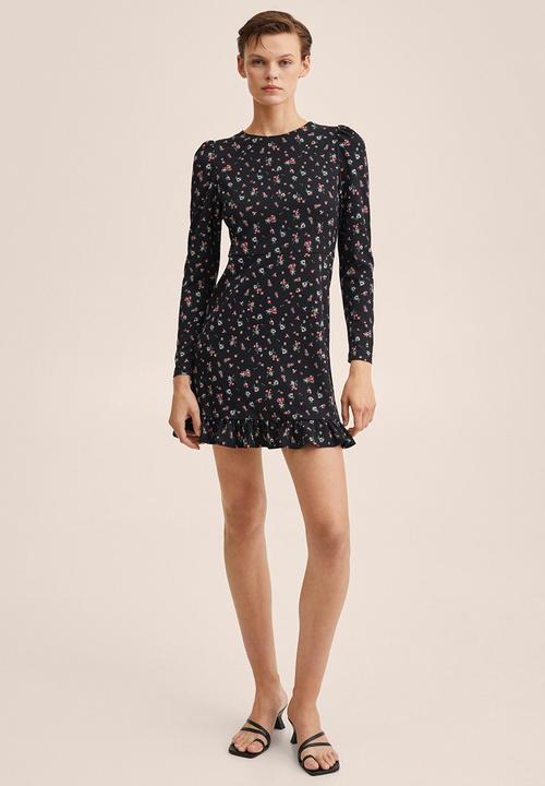 MANGO - Dress . palos - black