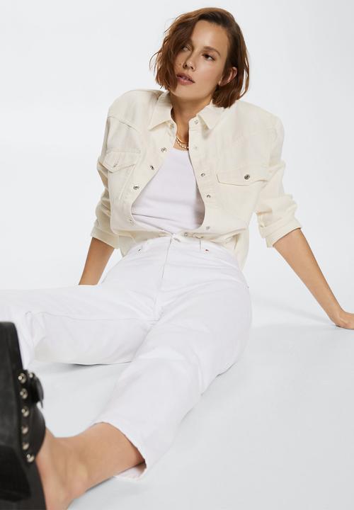 MANGO - Jeans mom80 - white