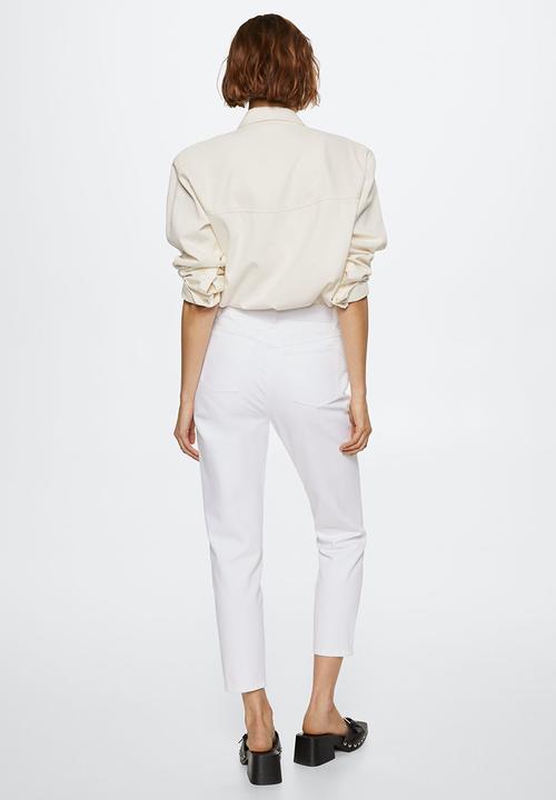 MANGO - Jeans mom80 - white