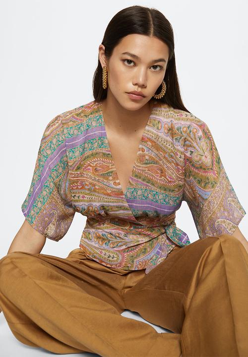 MANGO - Blouse bali - green