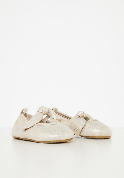 Pop Candy - Girls bow pump - gold