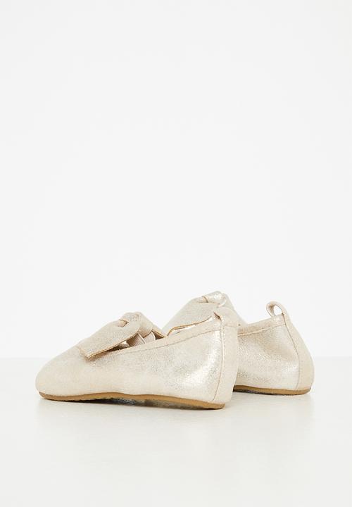 Pop Candy - Girls bow pump - gold
