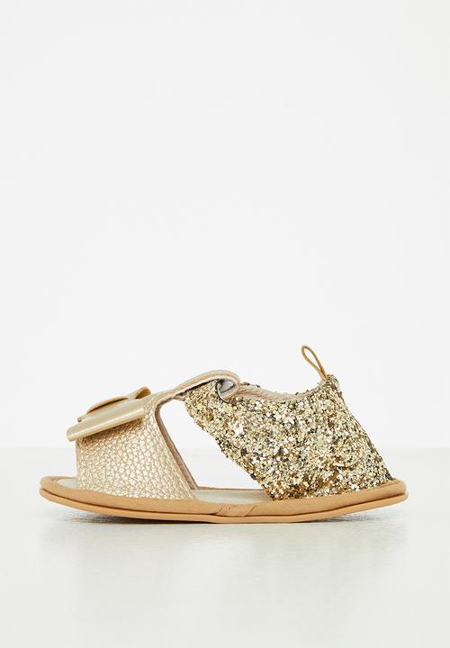 Pop Candy - Baby bow sandal - gold
