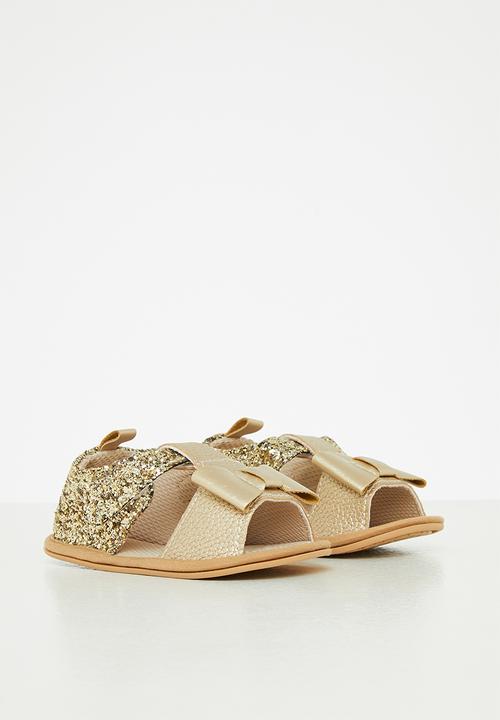 Pop Candy - Baby bow sandal - gold
