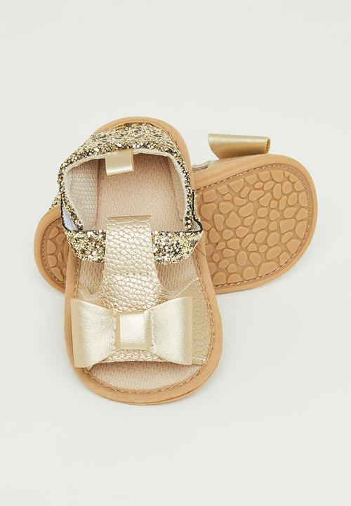 Pop Candy - Baby bow sandal - gold