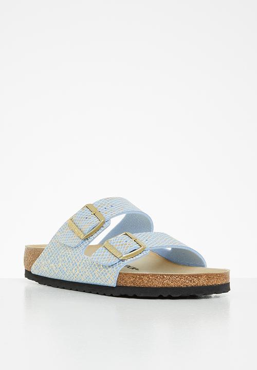 Birkenstock - Arizona micro fiber regular  - shiny python dusty blue
