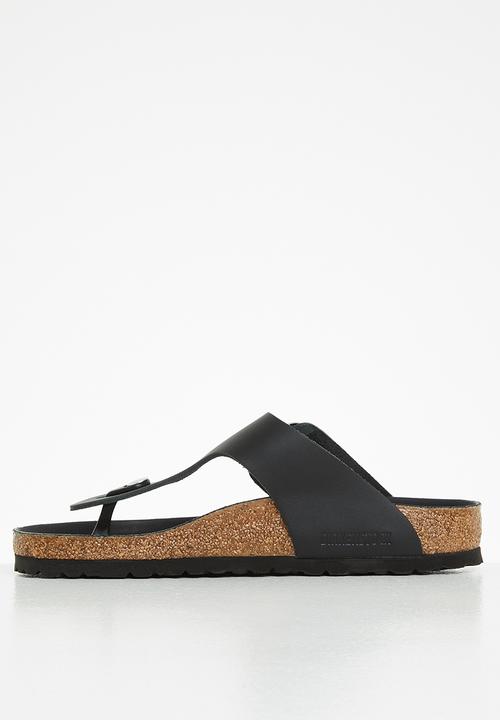 Birkenstock - Gizeh big buckle nl oiled leather regular - black