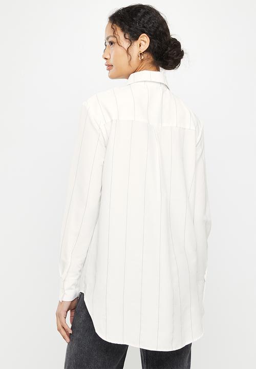 Me&B - High collar shirt - white