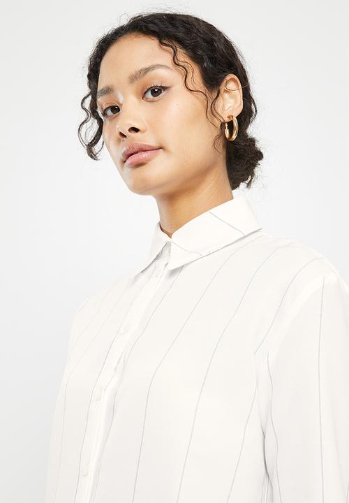 Me&B - High collar shirt - white