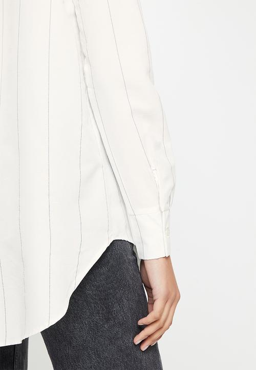Me&B - High collar shirt - white