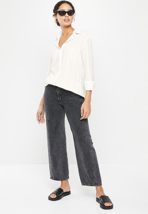 Me&B - High collar shirt - white