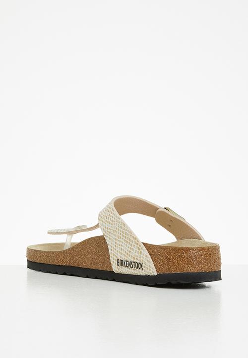 Birkenstock - Gizeh micro fiber regular  - shiny python eggshell