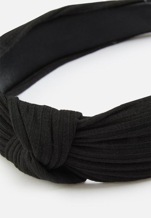 edit - Jade knotted headband - black