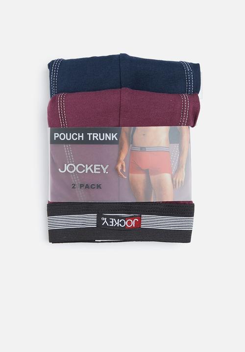 Jockey - 2 Pack one up stretch trunks - midnight navy & beetroot