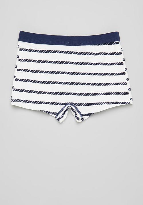 Pop Candy - Boys 4 pack briefs - blue & white