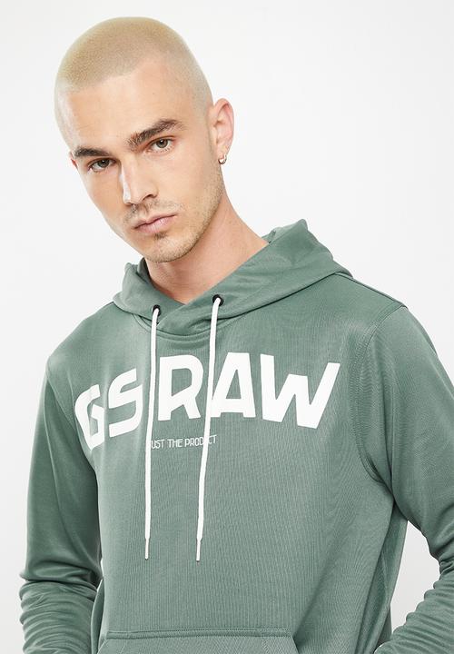 G-STAR - Gsraw gr hoodie sw long sleeve - grey moss