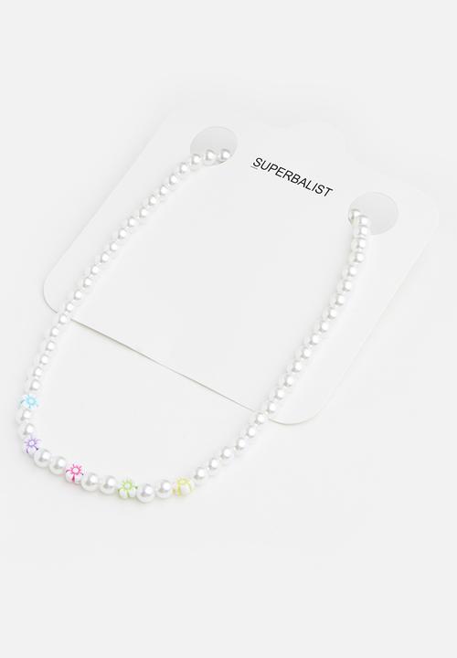 Superbalist - Casey faux pearl necklace - cream