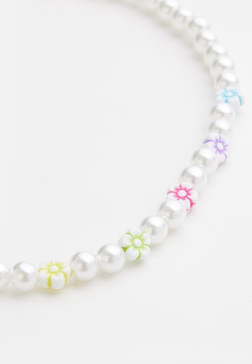Superbalist - Casey faux pearl necklace - cream