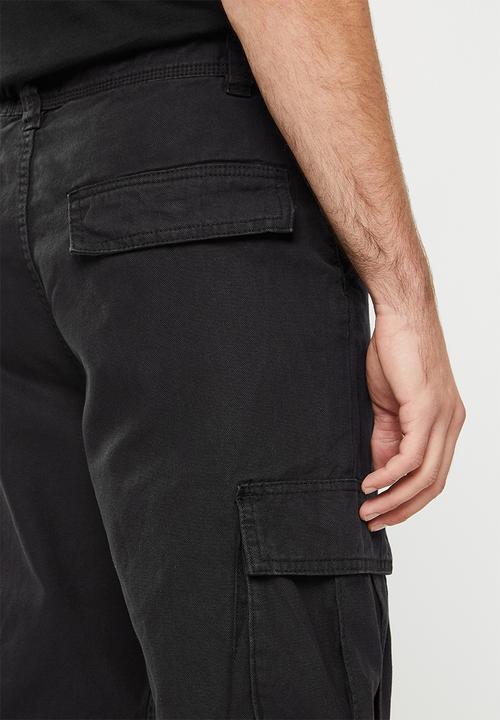 Factorie - Straight cargo pant - black