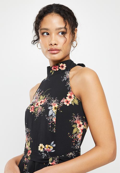 Stella Morgan - Sleeveless printed jumpsuit - black