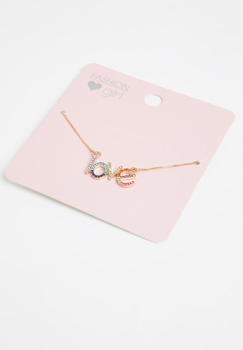 Rebel Republic - Girls love necklace - multi