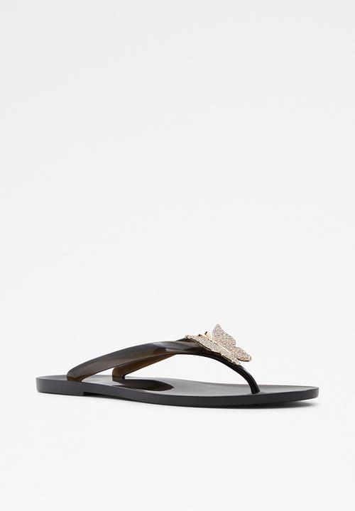 ALDO - Alelith sandal  - black & gold multi