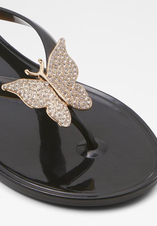 ALDO - Alelith sandal  - black & gold multi