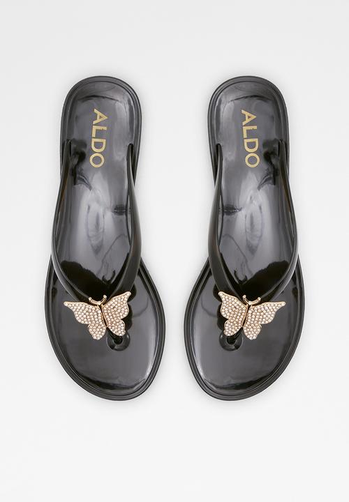 ALDO - Alelith sandal  - black & gold multi