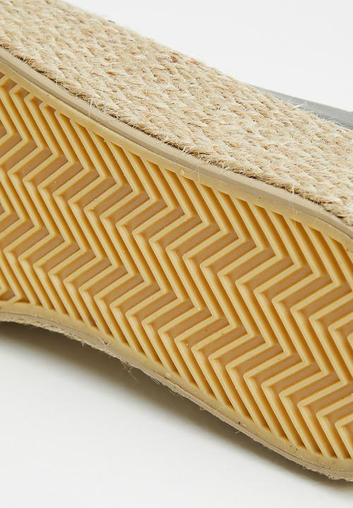 Miss Black - Quebec6 flatform espadrille sneaker - black
