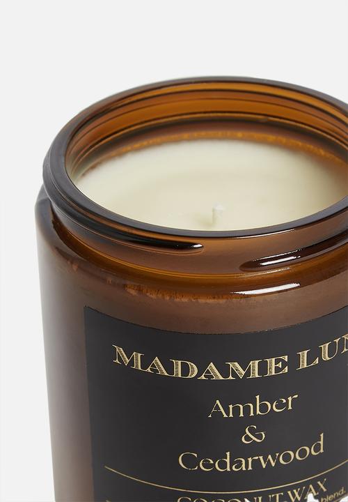 Madame Luna - Amber jar large coconut candle - amber & cedarwood