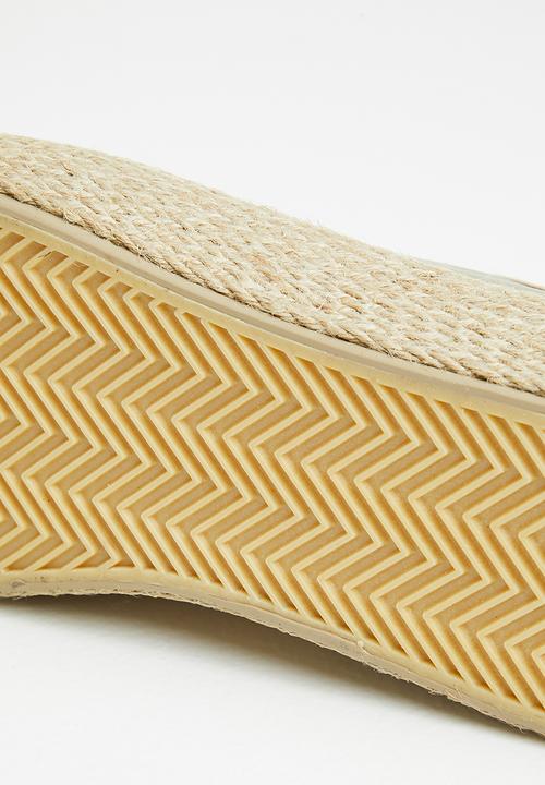 Miss Black - Quebec6 flatform espadrille sneaker - gold