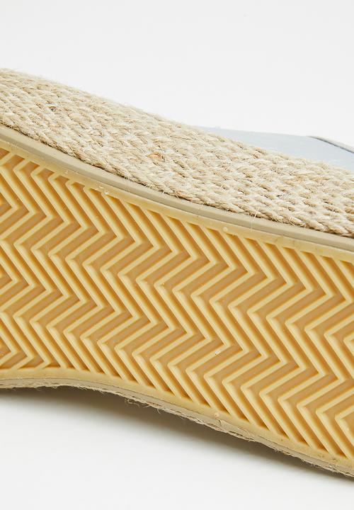 Miss Black - Quebec6 flatform espadrille sneaker - silver