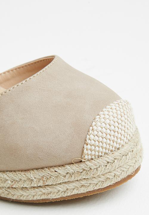 Miss Black - Hooked1 espadrille wedge heel - taupe