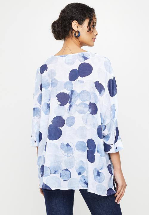 Stella Morgan - Blues dotted blouse - blue