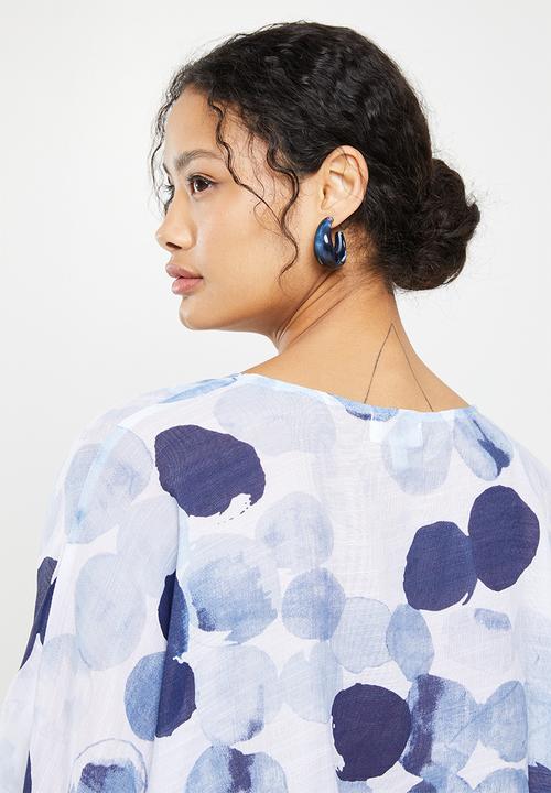 Stella Morgan - Blues dotted blouse - blue