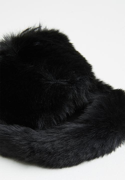 dailyfriday - Open toe soft touch slipper - black