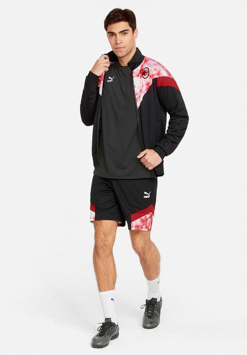 PUMA - ACM Iconic MCS  Football Track Jacket - Black & tango red