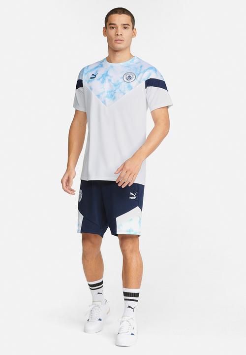 PUMA - Man City FC iconic MCS tee - White & light blue