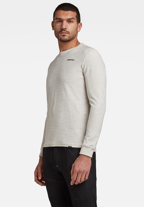G-STAR - Textured sweater long sleeve - whitebait heather