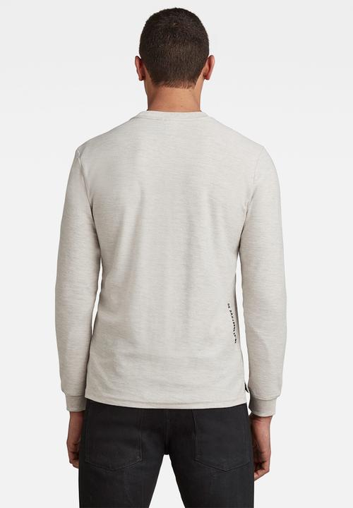 G-STAR - Textured sweater long sleeve - whitebait heather