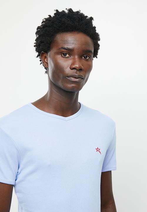 SOVIET - M bolt short sleeve muscle fit T-shirt - powder blue