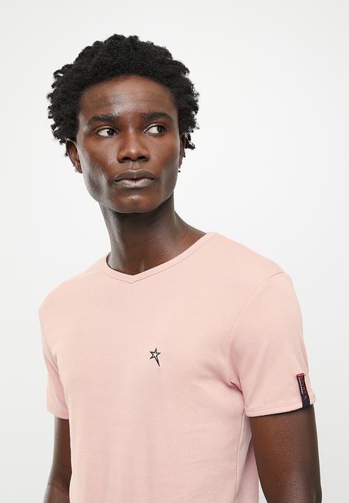 SOVIET - M bolt short sleeve muscle fit T-shirt - salmon