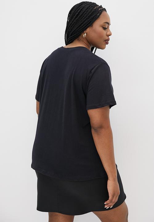 Superbalist - Basic crew graphic tee - black