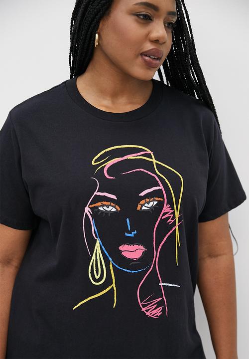 Superbalist - Basic crew graphic tee - black