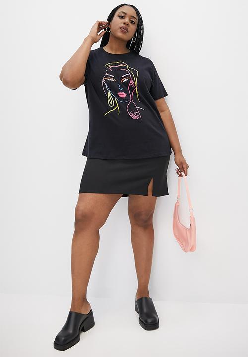 Superbalist - Basic crew graphic tee - black