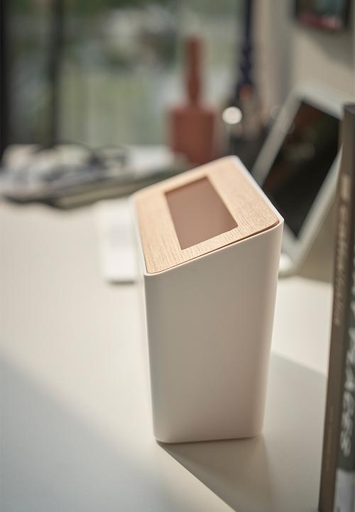 Yamazaki - Rin table trash can - white