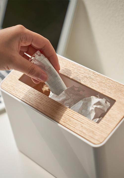 Yamazaki - Rin table trash can - white