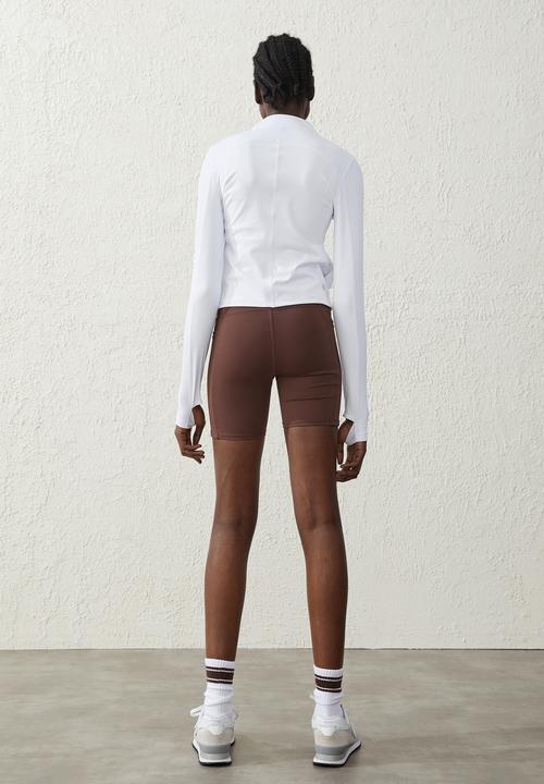 Cotton On - Contouring zip through long sleeve top - white