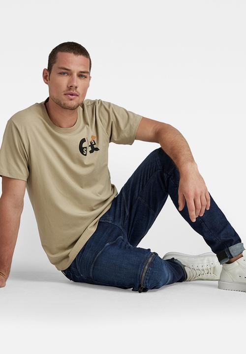 G-STAR - Back graphic short sleeve T-shirt - lt moss