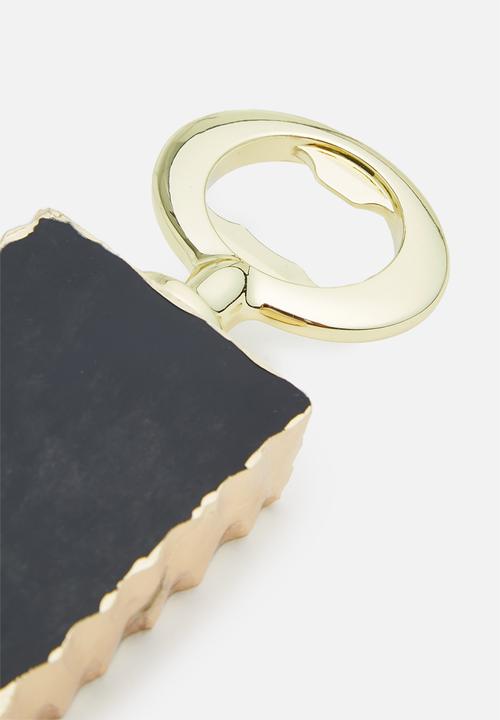 Four One Wine - Alu gemstone bottle opener -  black